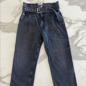 Agolde 90’s Paperbag Reworked Black Jeans - 27